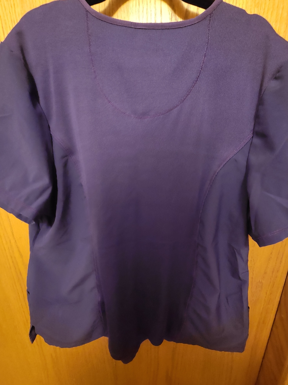 NFINITY Purple V-Neck Scrub Top with Front Pockets - Picture 3 of 3